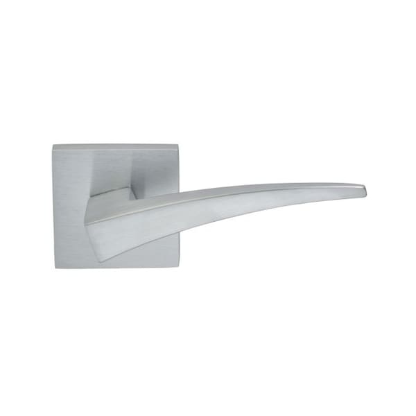Right Hand 227 Lever Square Rose Single Dummy Thru Bolts Satin Chrome