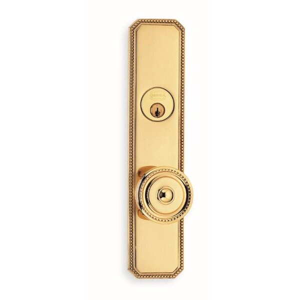 LH 430 Knob 25000 Plate Classroom 234BS Mortise Lock Bright Brass