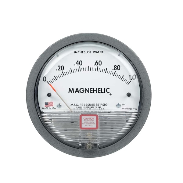 Differential Pressure Gage Range 30-0-30