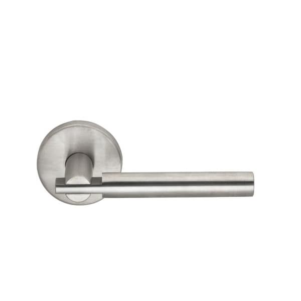 Stainless Lever Pass 2-3/8" BS T 1-3/8" Door Thickness Satin SS 25