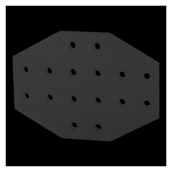 Black 25 S 16 Hole Cross Joining Plate