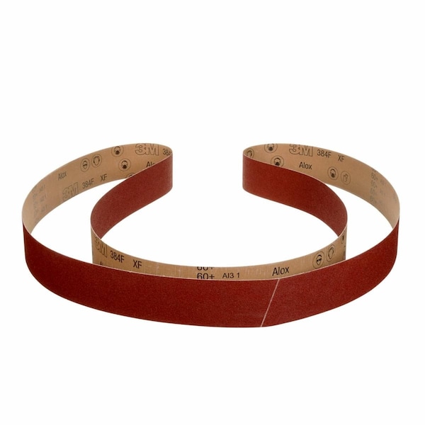 Cloth Belt 384F, 1/8inx24in, 80+ XF-wt, Fabri-Lok Splice, 200/pk