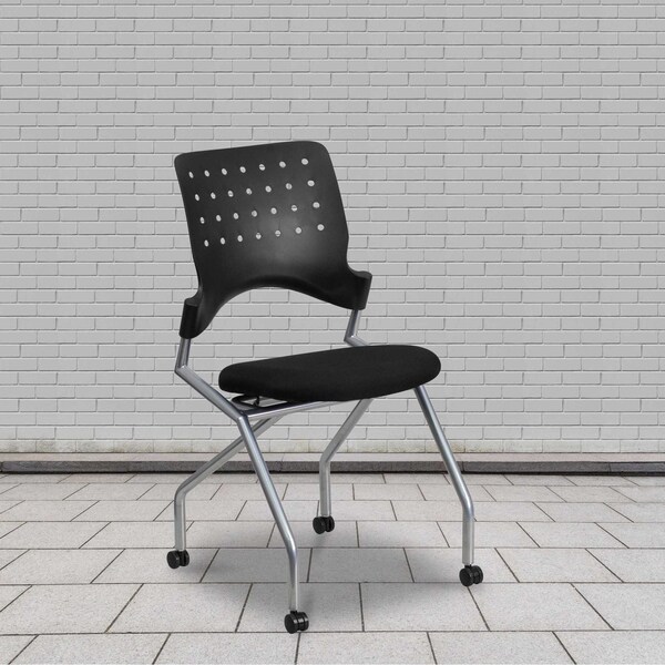 Galaxy Mobile Nesting Chair with Black Fabric Seat, PK2