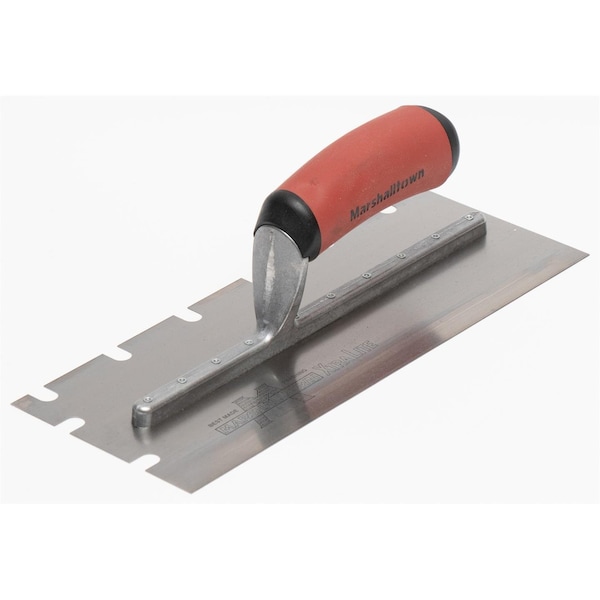 Notched Trowel, SS, 3/8" x 1/2" x 1-1/2"