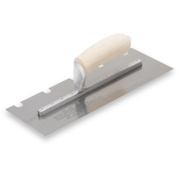 Notched Trowel, SS, 1/2" x 1/2" x 2"
