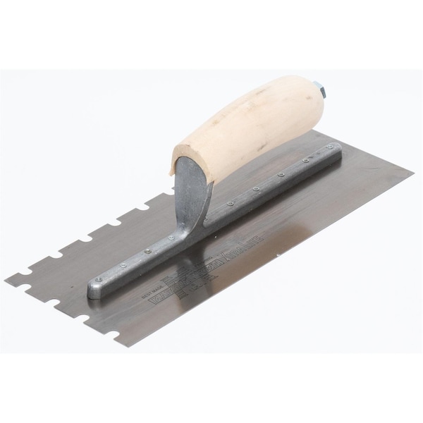 Notched Trowel, 5/16" x 5/16" x 3/4"