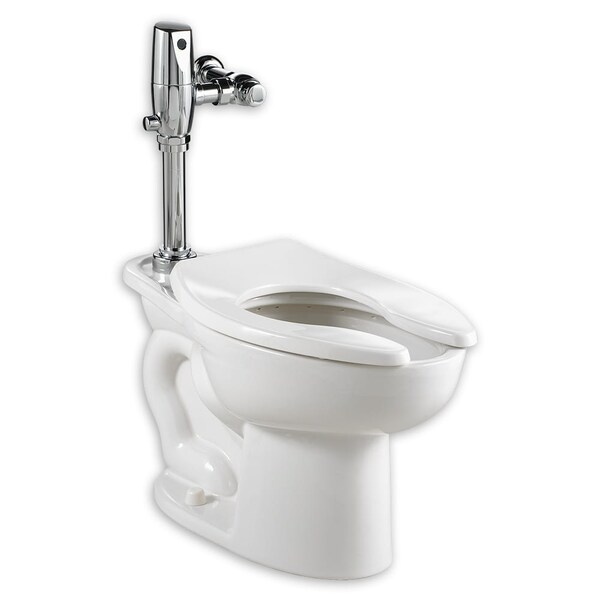 Madera Ec El-1.28 Slctrn Fv Sys, 1.28 gpf, Flushometer, Floor Mount, Elongated, White