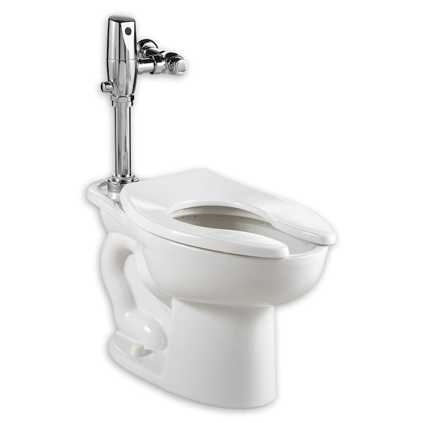 Madera Ec El-1.6 Slctrn Fv Systm, 1.6 gpf, Flushometer, Floor Mount, Elongated, White