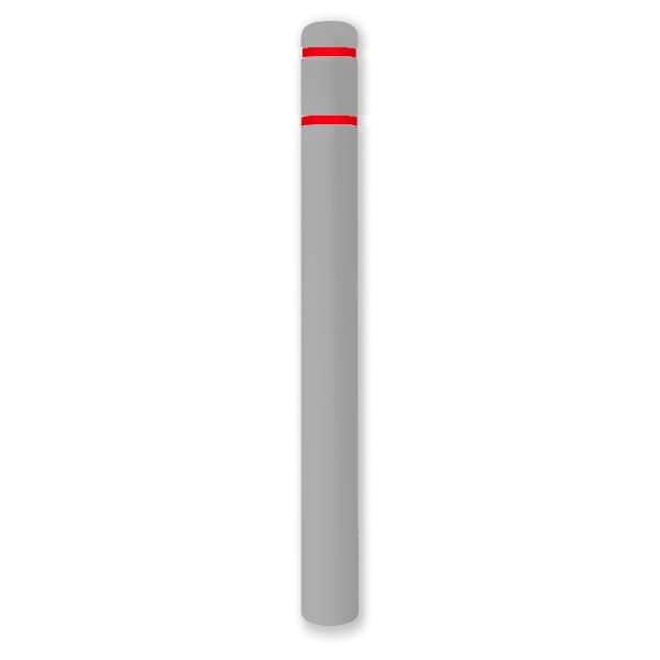 Post Sleeve, 10-7/8" Dia, 60" H, Grey/Red