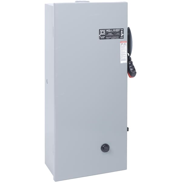 Pump Panel, NEMA Type S, Well Guard, Size 1, 27A, 10HP, 5kA SSCR, 30A fuse clip, Motor Logic SSOLR, 110/120VAC 50/60Hz coil, NEMA 3R