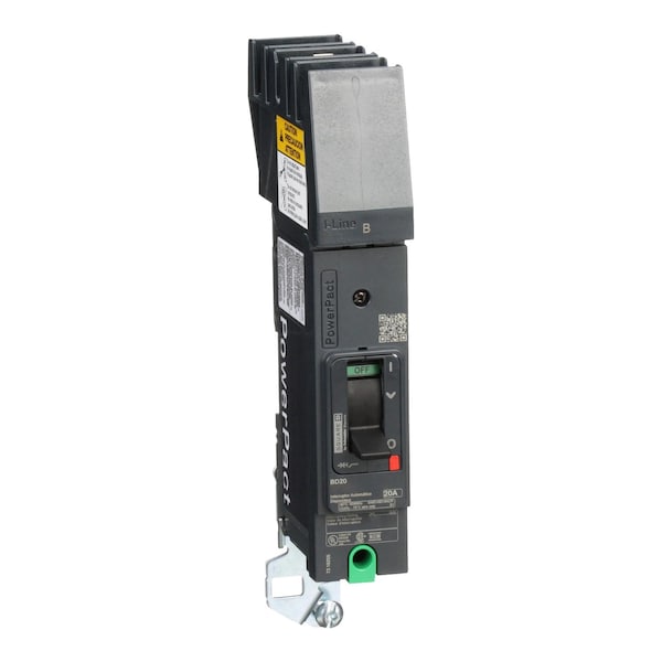 Molded Case Circuit Breaker, POWERPACT B Series, 20A, 1 Pole, 347/600V AC, 25kA at 240V AC, B Curve