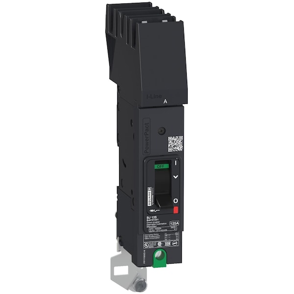 Molded Case Circuit Breaker, POWERPACT B Series, 30A, 1 Pole, 347/600V AC, 25kA at 240V AC, B Curve