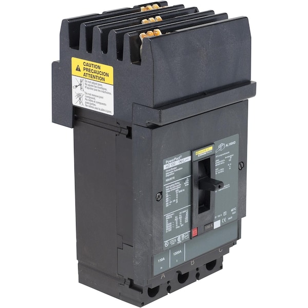 Molded Case Circuit Breaker, POWERPACT H Series, 150A, 3 Pole, 600V AC, 25kA at 240V AC