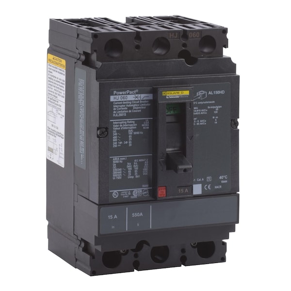 Molded Case Circuit Breaker, POWERPACT H Series, 50A, 2 Pole, 600V AC, 100kA at 240V AC