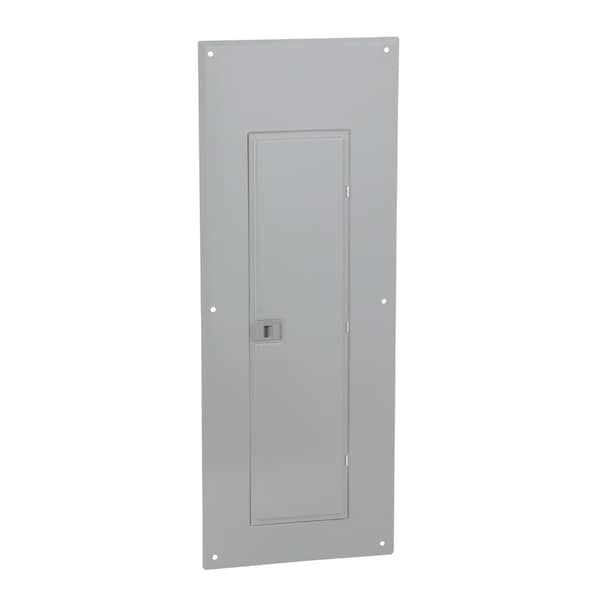 Replacement cover, Homeline, for 42 space load center, combination flush and surface, gray