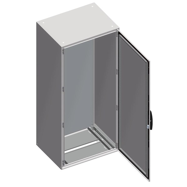 Keyed Handle Electrical Enclosures, 78.7 in H, 19.7 in D, 31-1/2 in W, Galvanized Steel