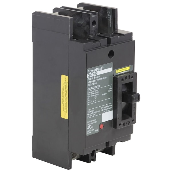 Molded Case Circuit Breaker, POWERPACT Q Series, 70A, 2 Pole, 240V AC, 65kA at 240V AC