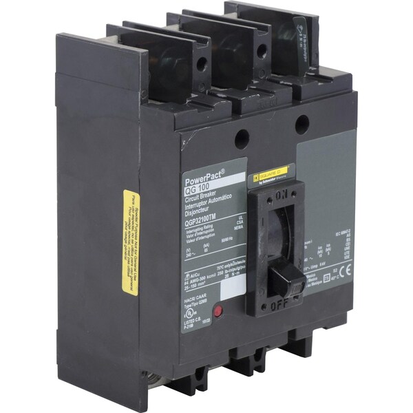 Molded Case Circuit Breaker, POWERPACT Q Series, 150A, 3 Pole, 240V AC, 65kA at 240V AC