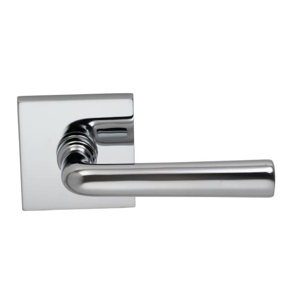 Lever Square Rose Priv 2-3/8" BS T 1-3/4" Doors Bright Chrome 368