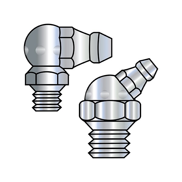 1/4-28X.844 3/8 HEX GREASE FITTING ZINC ROHS, PK500