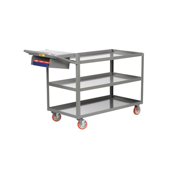 Order Picking Cart with Pocket, 1200 lb Load Capacity, 52 in L, 24 in W, 40 in H