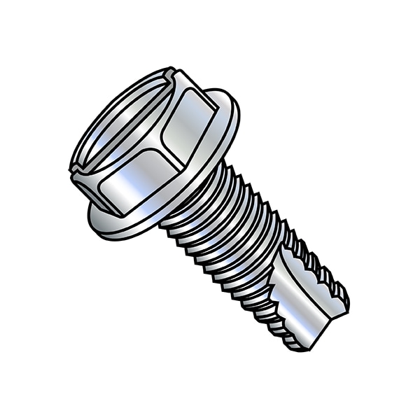 #10-32 x Steel, Zinc Plated Finish, 9000 PK Slotted Drive
