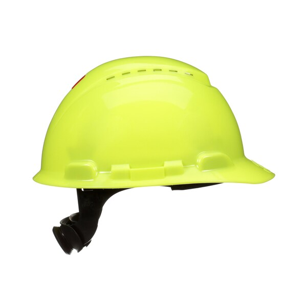 Hard Hat, HDPE, 4-Point Point Ratchet, High-Visibility Yellow