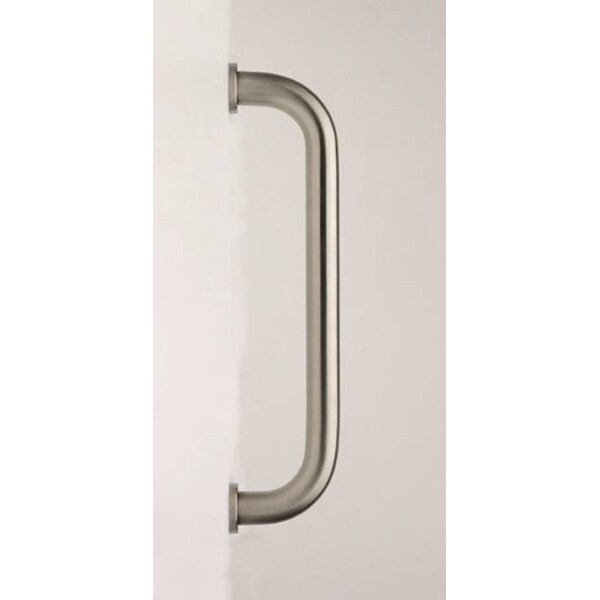 Round Door Pull Satin Stainless Steel 12" Center to Center