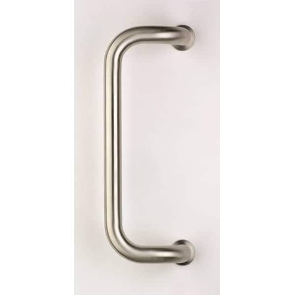 Offset Door Pull Satin Stainless Steel 12" Center to Center