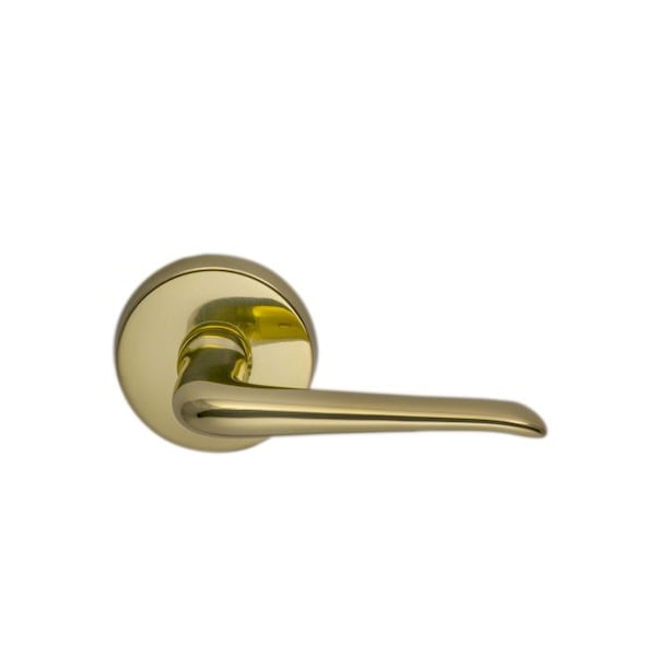 Right Hand 42 Knob with 2-5/8" Rose Single Dummy Bright Brass