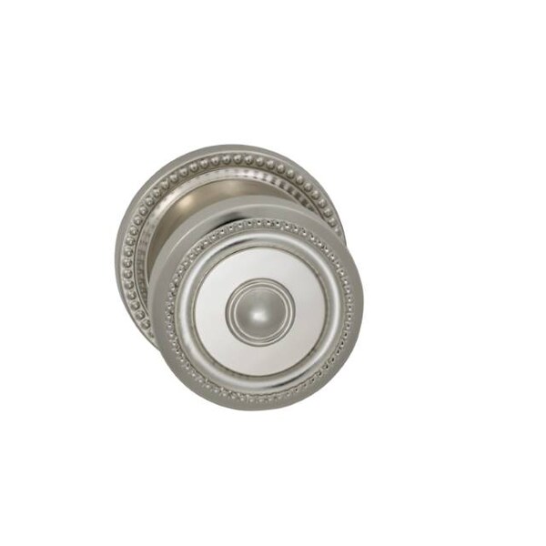 Knob 2-5/8" Rose Pass 2-3/8" BS T 1-3/8" Doors Bright Nickel 430