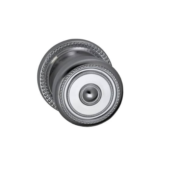 Knob with 2-5/8" Rose Single Dummy Bright Chrome 430