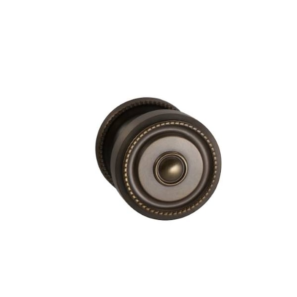Knob with 2-3/16" Rose Single Dummy Unlacquered Antique Bronze 430