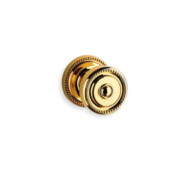 Knob 2-5/8" Rose Pass 234BS Full Lip 1-3/8" Doors Bright Brass 430