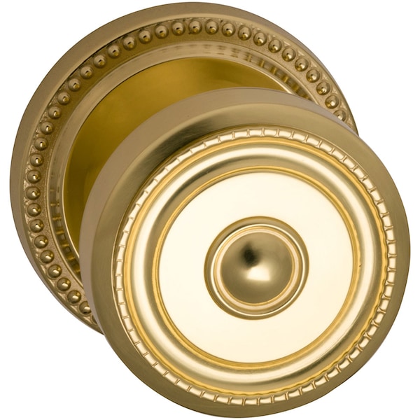 Knob with 2-5/8" Rose Single Dummy Unlacquered Antique Bronze 430