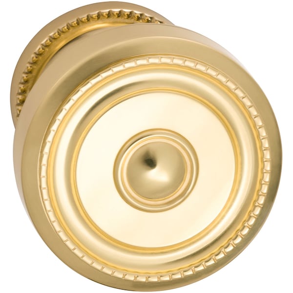 Knob with 1-3/4" Rose Single Dummy Bright Brass 430