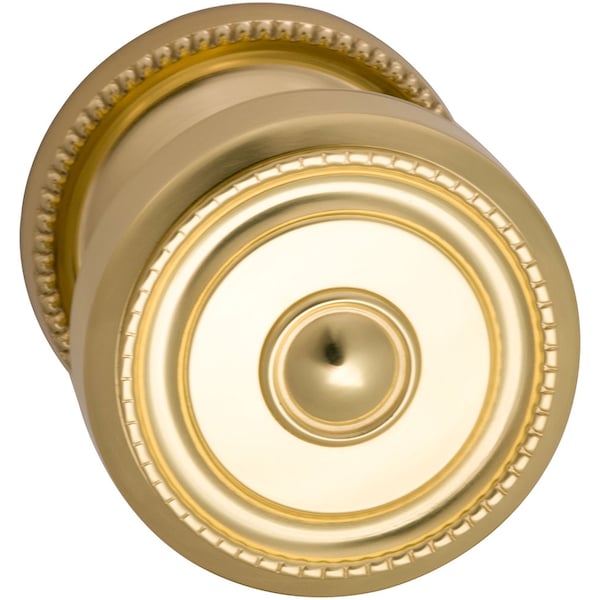 Knob with 2-3/16" Rose Single Dummy Bright Brass 430