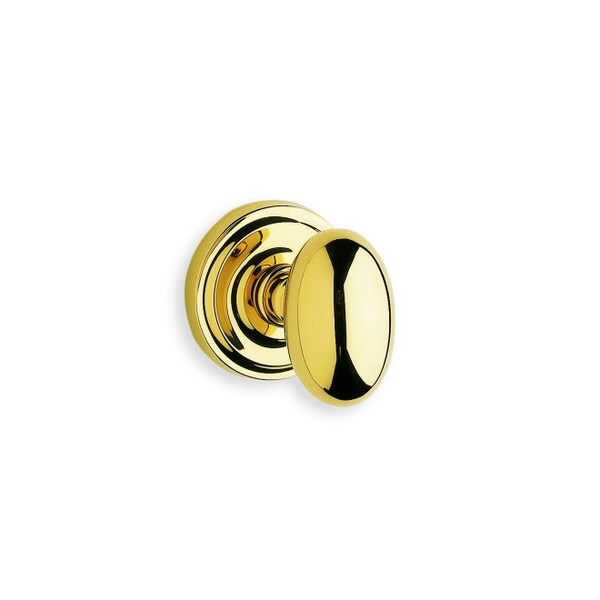 Knob 2-5/8" Rose Pass 238BS Full Lip 1-3/8" Doors Bright Brass 432