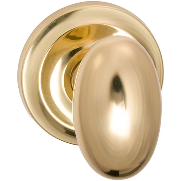 Knob with 2-5/8" Rose Single Dummy Unlacquered Bright Brass 432