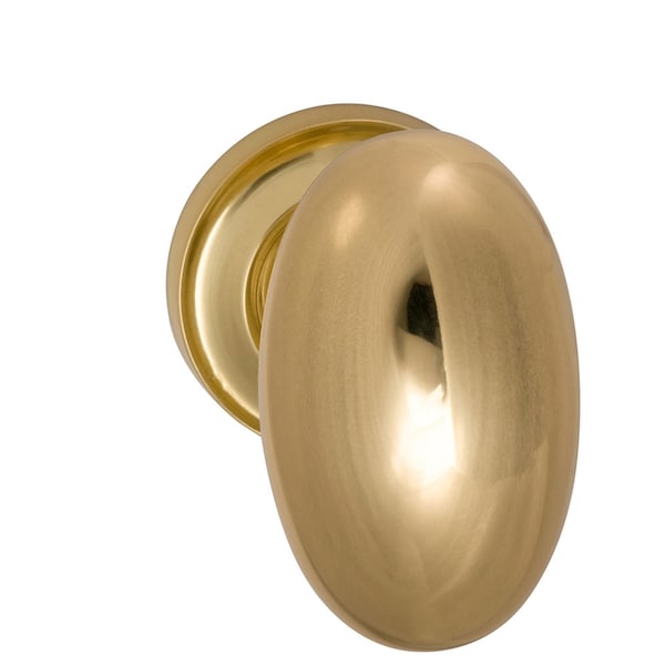 Knob with 1-3/4" Rose Single Dummy Bright Brass 432