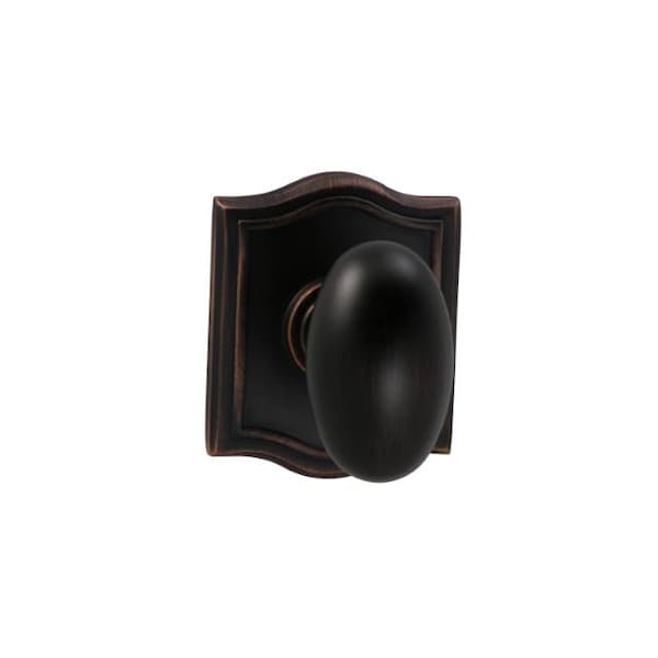Knob Arched Rose Privacy 2-3/4" Backset, T Strike Tuscan Bronze 434