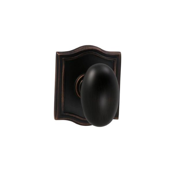 Knob Arched Rose Priv 2-3/8" BS Full Lip Strike Tuscan Bronze 434