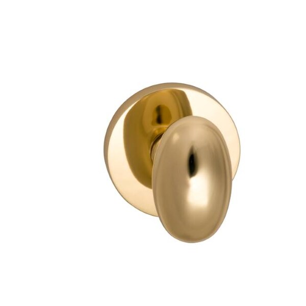 Knob Modern Rose Pass 2-3/4" BS Full Lip Strike Bright Brass 434