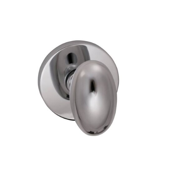 Knob Modern Rose Passage 2-3/8" Backset, T Strike Bright Chrome 434