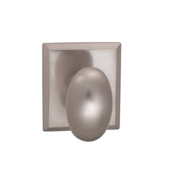 Knob Rectangular Rose Priv 2-3/4" BS Full Lip Strike Satin Nickel 434