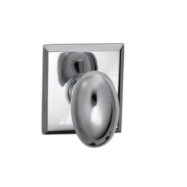 Knob Rectangular Rose Pass 2-3/4" BS T Strike Bright Chrome 434