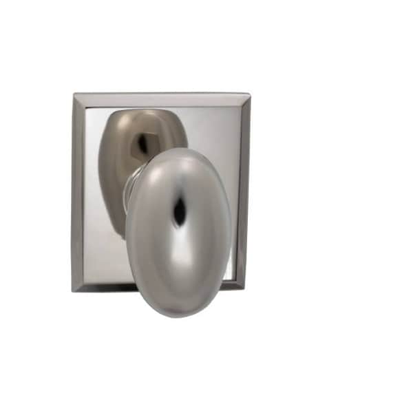 Knob Rectangular Rose Priv 2-3/8" BS Full Lip Strike Bright Nickel 434