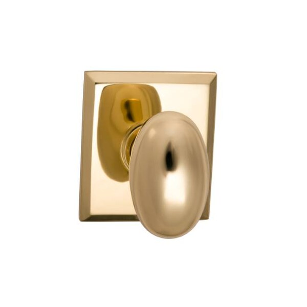 Knob Rectangular Rose Priv 2-3/8" BS Full Lip Strike Bright Brass 434