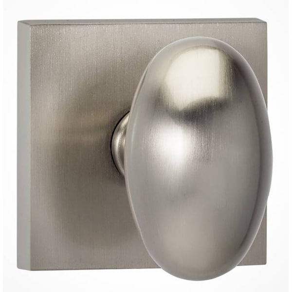 Knob Square Rose Pass 2-3/8" BS Full Lip Strike Satin Nickel 434