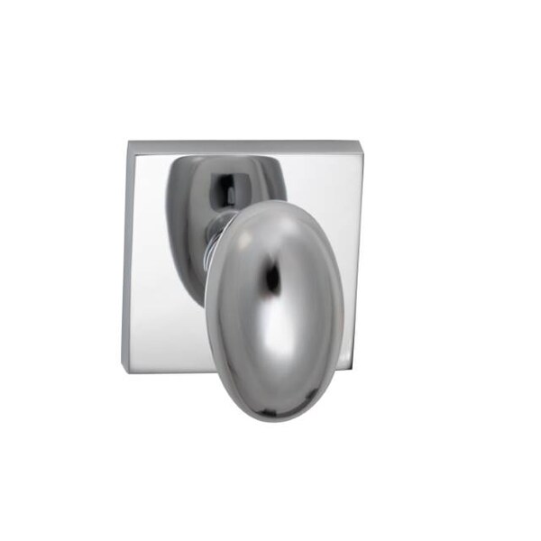 Knob Square Rose Priv 2-3/8" BS Full Lip Strike Bright Chrome 434